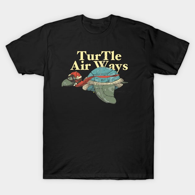Turtle AirWays T-Shirt by RobertBretonArt